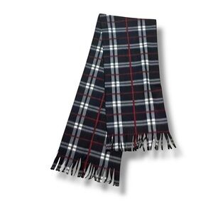 NWOT Classic Black and Red Plaid Scarf
